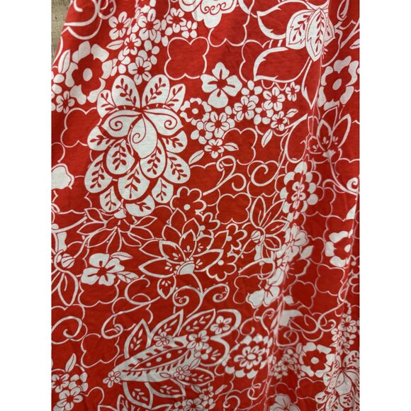 Roxy Floral Red & White Maxi Dress With Adjustable Straps Medium - Picture 3 of 10
